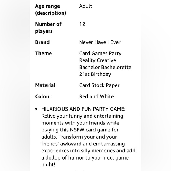 Never Have I Ever adult party game still new and sealed Highly rated fun game - Picture 2 of 6